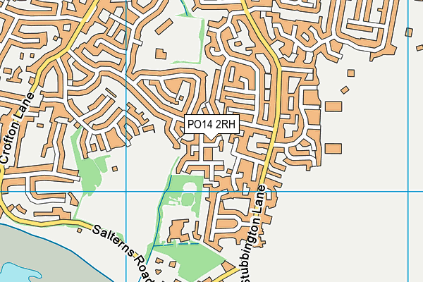 PO14 2RH map - OS VectorMap District (Ordnance Survey) PO14 2RH map - OS VectorMap District (Ordnance Survey)