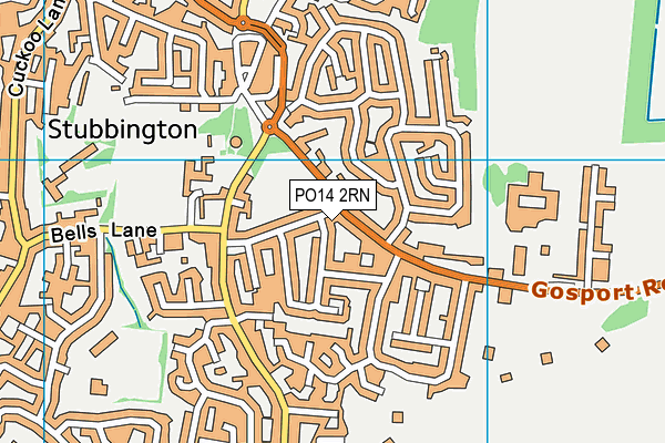 PO14 2RN map - OS VectorMap District (Ordnance Survey) PO14 2RN map - OS VectorMap District (Ordnance Survey)