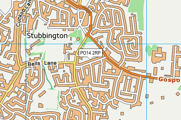 PO14 2RP map - OS VectorMap District (Ordnance Survey) PO14 2RP map - OS VectorMap District (Ordnance Survey)