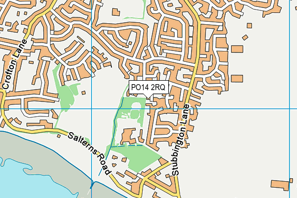 PO14 2RQ map - OS VectorMap District (Ordnance Survey) PO14 2RQ map - OS VectorMap District (Ordnance Survey)