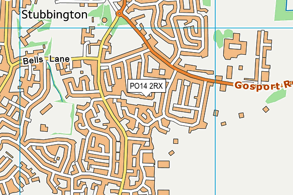 PO14 2RX map - OS VectorMap District (Ordnance Survey) PO14 2RX map - OS VectorMap District (Ordnance Survey)