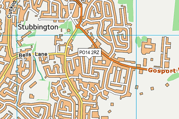 PO14 2RZ map - OS VectorMap District (Ordnance Survey) PO14 2RZ map - OS VectorMap District (Ordnance Survey)