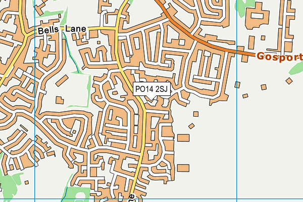 PO14 2SJ map - OS VectorMap District (Ordnance Survey) PO14 2SJ map - OS VectorMap District (Ordnance Survey)