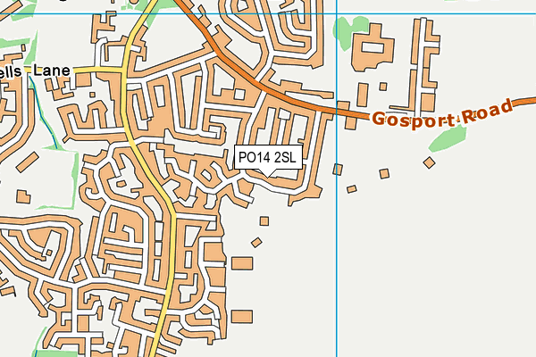 PO14 2SL map - OS VectorMap District (Ordnance Survey) PO14 2SL map - OS VectorMap District (Ordnance Survey)