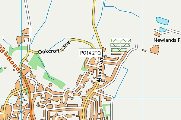PO14 2TQ map - OS VectorMap District (Ordnance Survey) PO14 2TQ map - OS VectorMap District (Ordnance Survey)