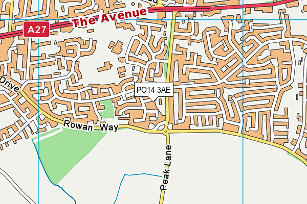 PO14 3AE map - OS VectorMap District (Ordnance Survey) PO14 3AE map - OS VectorMap District (Ordnance Survey)