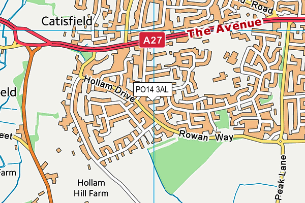 PO14 3AL map - OS VectorMap District (Ordnance Survey) PO14 3AL map - OS VectorMap District (Ordnance Survey)