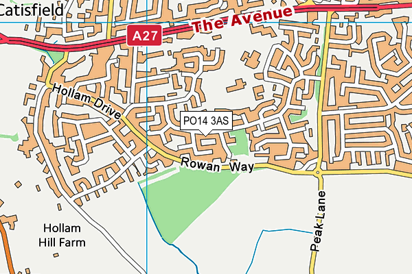 PO14 3AS map - OS VectorMap District (Ordnance Survey) PO14 3AS map - OS VectorMap District (Ordnance Survey)