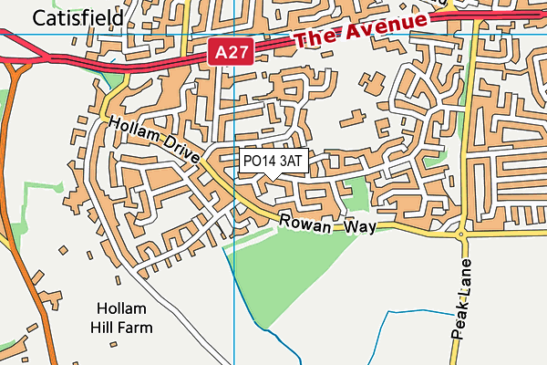 PO14 3AT map - OS VectorMap District (Ordnance Survey) PO14 3AT map - OS VectorMap District (Ordnance Survey)