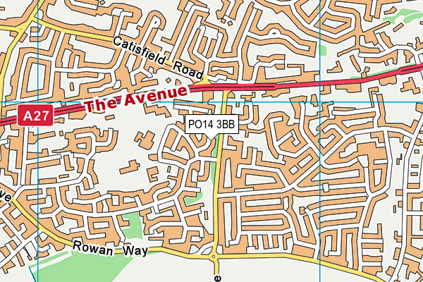 PO14 3BB map - OS VectorMap District (Ordnance Survey) PO14 3BB map - OS VectorMap District (Ordnance Survey)