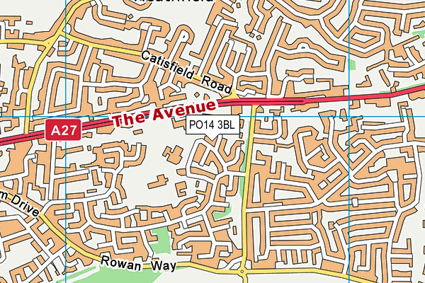 PO14 3BL map - OS VectorMap District (Ordnance Survey) PO14 3BL map - OS VectorMap District (Ordnance Survey)