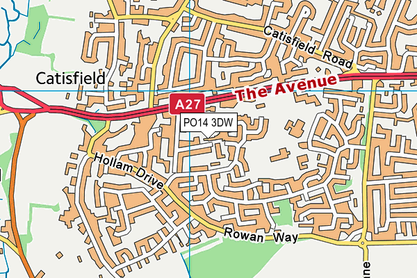 PO14 3DW map - OS VectorMap District (Ordnance Survey) PO14 3DW map - OS VectorMap District (Ordnance Survey)