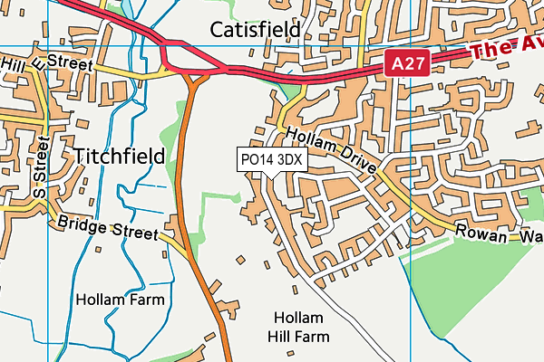 PO14 3DX map - OS VectorMap District (Ordnance Survey) PO14 3DX map - OS VectorMap District (Ordnance Survey)