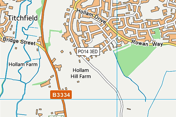 PO14 3ED map - OS VectorMap District (Ordnance Survey) PO14 3ED map - OS VectorMap District (Ordnance Survey)