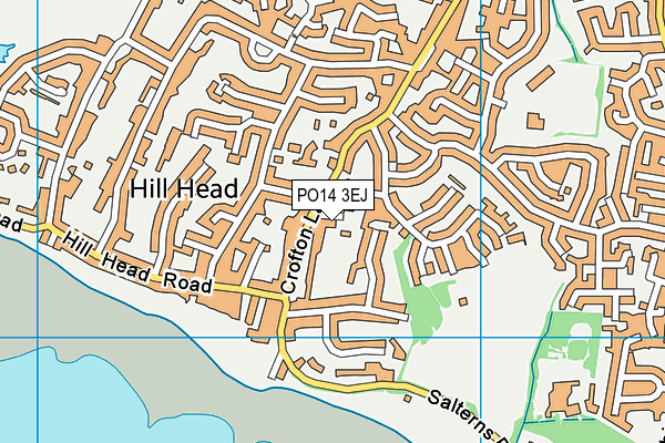PO14 3EJ map - OS VectorMap District (Ordnance Survey) PO14 3EJ map - OS VectorMap District (Ordnance Survey)