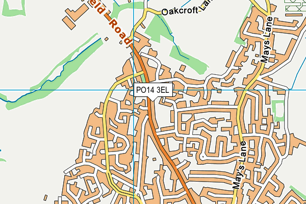 PO14 3EL map - OS VectorMap District (Ordnance Survey) PO14 3EL map - OS VectorMap District (Ordnance Survey)