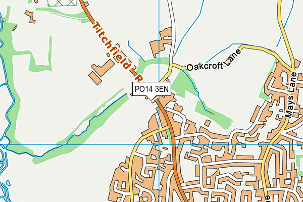 PO14 3EN map - OS VectorMap District (Ordnance Survey) PO14 3EN map - OS VectorMap District (Ordnance Survey)