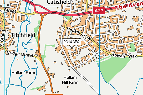 PO14 3EQ map - OS VectorMap District (Ordnance Survey) PO14 3EQ map - OS VectorMap District (Ordnance Survey)