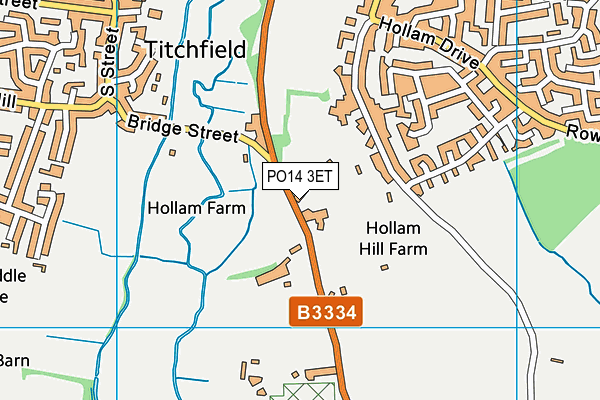 PO14 3ET map - OS VectorMap District (Ordnance Survey) PO14 3ET map - OS VectorMap District (Ordnance Survey)