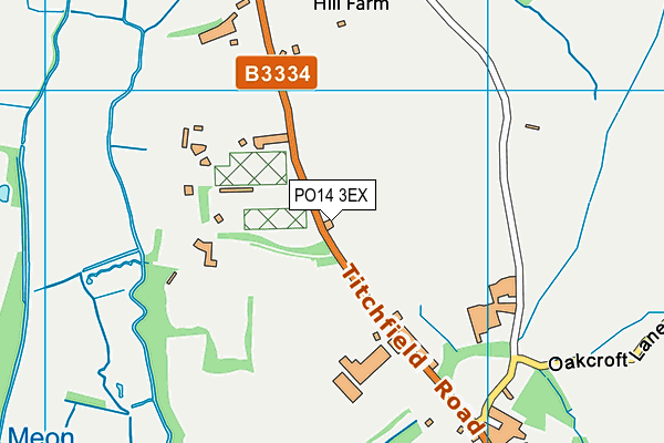 PO14 3EX map - OS VectorMap District (Ordnance Survey) PO14 3EX map - OS VectorMap District (Ordnance Survey)