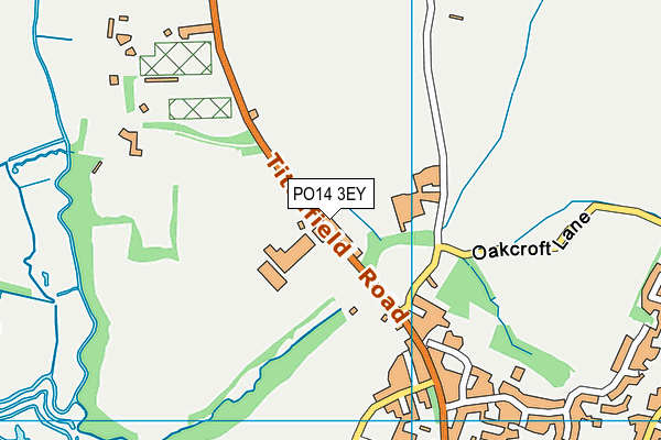 PO14 3EY map - OS VectorMap District (Ordnance Survey) PO14 3EY map - OS VectorMap District (Ordnance Survey)