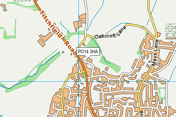 PO14 3HA map - OS VectorMap District (Ordnance Survey) PO14 3HA map - OS VectorMap District (Ordnance Survey)