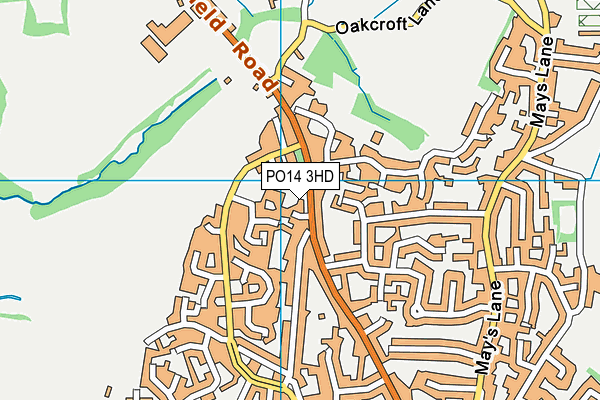 PO14 3HD map - OS VectorMap District (Ordnance Survey) PO14 3HD map - OS VectorMap District (Ordnance Survey)