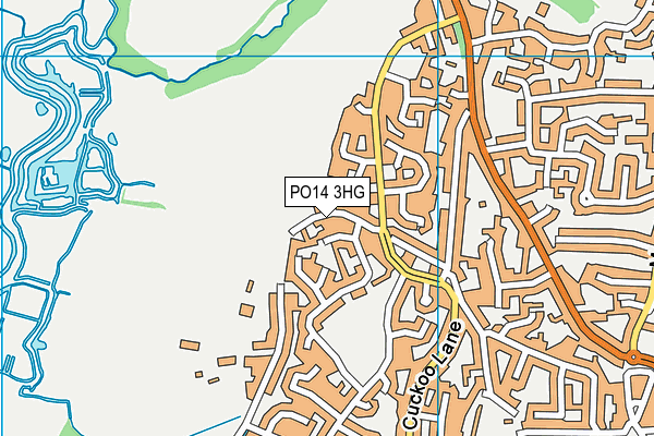 PO14 3HG map - OS VectorMap District (Ordnance Survey) PO14 3HG map - OS VectorMap District (Ordnance Survey)