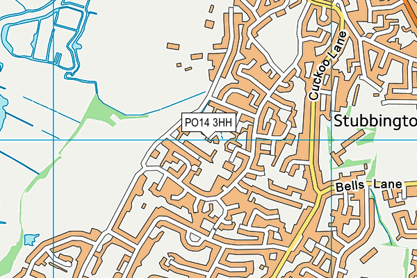 PO14 3HH map - OS VectorMap District (Ordnance Survey) PO14 3HH map - OS VectorMap District (Ordnance Survey)