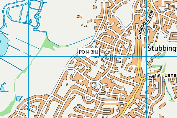 PO14 3HJ map - OS VectorMap District (Ordnance Survey) PO14 3HJ map - OS VectorMap District (Ordnance Survey)