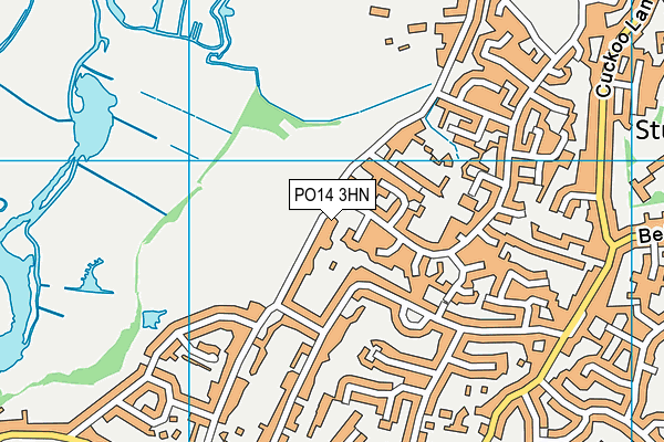PO14 3HN map - OS VectorMap District (Ordnance Survey) PO14 3HN map - OS VectorMap District (Ordnance Survey)
