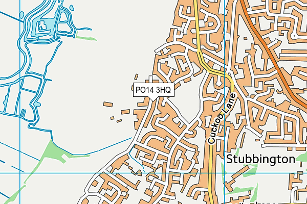 PO14 3HQ map - OS VectorMap District (Ordnance Survey)