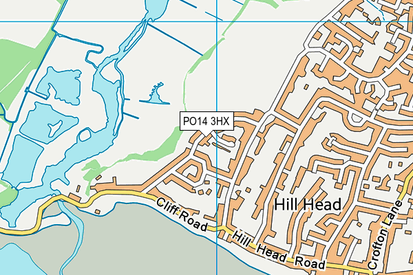 PO14 3HX map - OS VectorMap District (Ordnance Survey) PO14 3HX map - OS VectorMap District (Ordnance Survey)