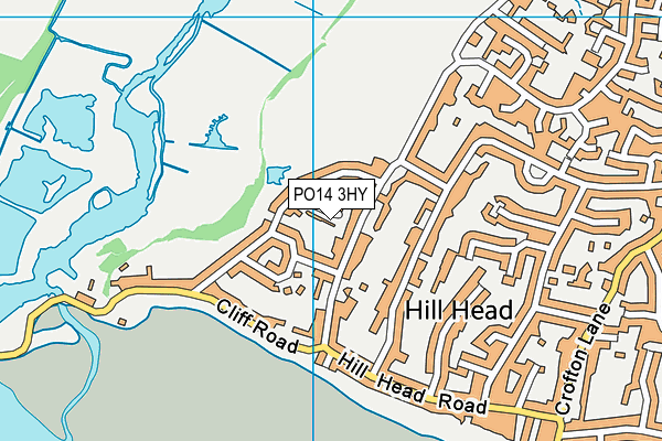 PO14 3HY map - OS VectorMap District (Ordnance Survey) PO14 3HY map - OS VectorMap District (Ordnance Survey)