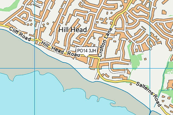 PO14 3JH map - OS VectorMap District (Ordnance Survey) PO14 3JH map - OS VectorMap District (Ordnance Survey)