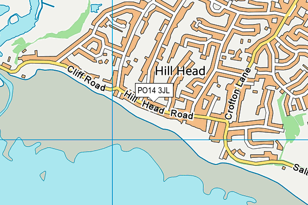 PO14 3JL map - OS VectorMap District (Ordnance Survey)