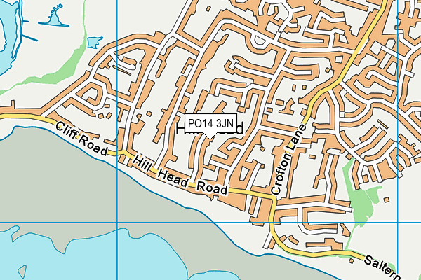 PO14 3JN map - OS VectorMap District (Ordnance Survey) PO14 3JN map - OS VectorMap District (Ordnance Survey)