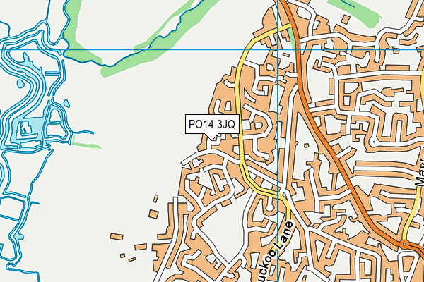 PO14 3JQ map - OS VectorMap District (Ordnance Survey) PO14 3JQ map - OS VectorMap District (Ordnance Survey)