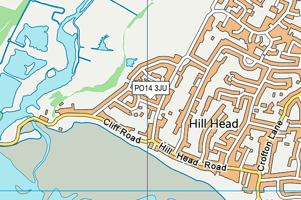 PO14 3JU map - OS VectorMap District (Ordnance Survey) PO14 3JU map - OS VectorMap District (Ordnance Survey)