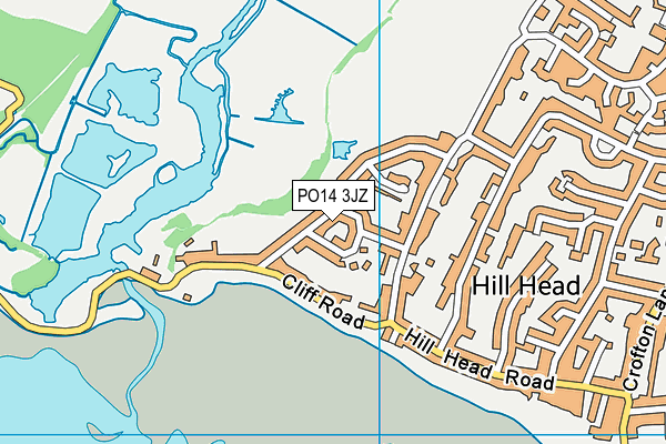 PO14 3JZ map - OS VectorMap District (Ordnance Survey) PO14 3JZ map - OS VectorMap District (Ordnance Survey)