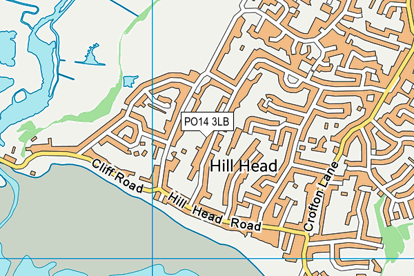 PO14 3LB map - OS VectorMap District (Ordnance Survey) PO14 3LB map - OS VectorMap District (Ordnance Survey)