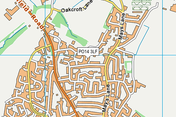 PO14 3LF map - OS VectorMap District (Ordnance Survey) PO14 3LF map - OS VectorMap District (Ordnance Survey)