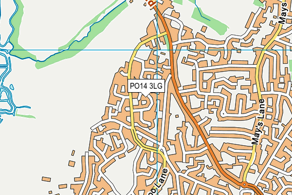 PO14 3LG map - OS VectorMap District (Ordnance Survey) PO14 3LG map - OS VectorMap District (Ordnance Survey)