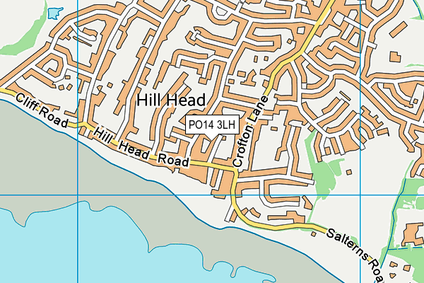 PO14 3LH map - OS VectorMap District (Ordnance Survey) PO14 3LH map - OS VectorMap District (Ordnance Survey)