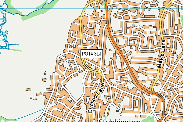 PO14 3LJ map - OS VectorMap District (Ordnance Survey) PO14 3LJ map - OS VectorMap District (Ordnance Survey)