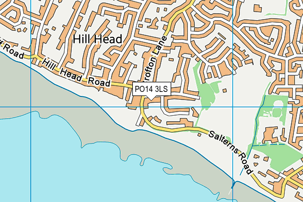PO14 3LS map - OS VectorMap District (Ordnance Survey) PO14 3LS map - OS VectorMap District (Ordnance Survey)