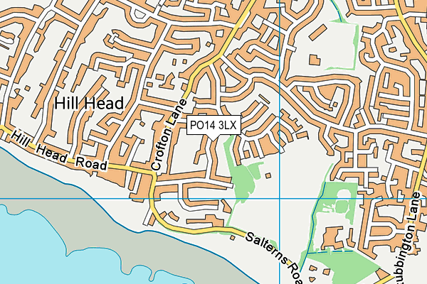 PO14 3LX map - OS VectorMap District (Ordnance Survey) PO14 3LX map - OS VectorMap District (Ordnance Survey)