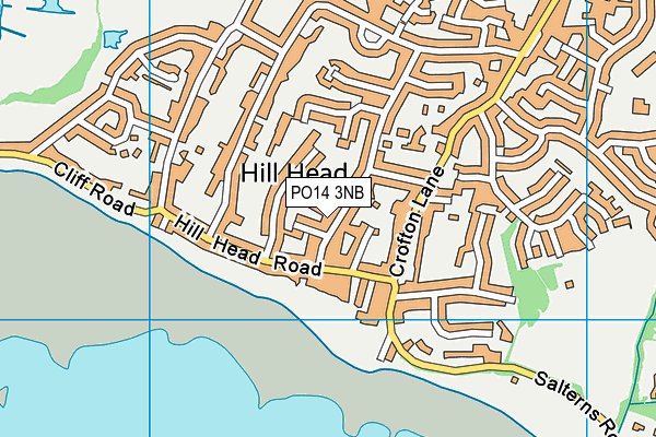 PO14 3NB map - OS VectorMap District (Ordnance Survey) PO14 3NB map - OS VectorMap District (Ordnance Survey)