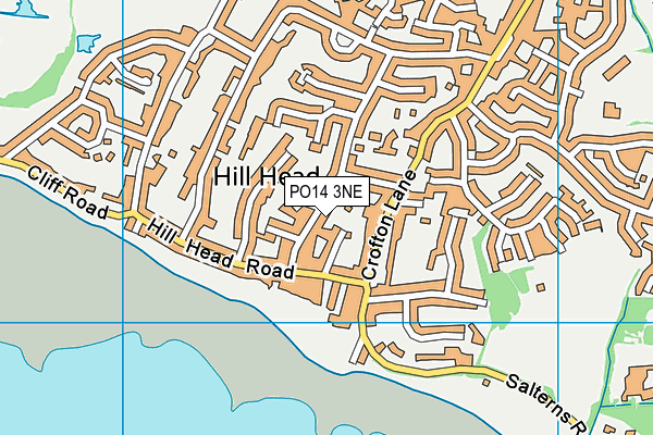 PO14 3NE map - OS VectorMap District (Ordnance Survey) PO14 3NE map - OS VectorMap District (Ordnance Survey)
