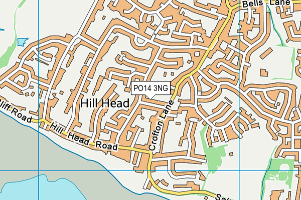 PO14 3NG map - OS VectorMap District (Ordnance Survey) PO14 3NG map - OS VectorMap District (Ordnance Survey)